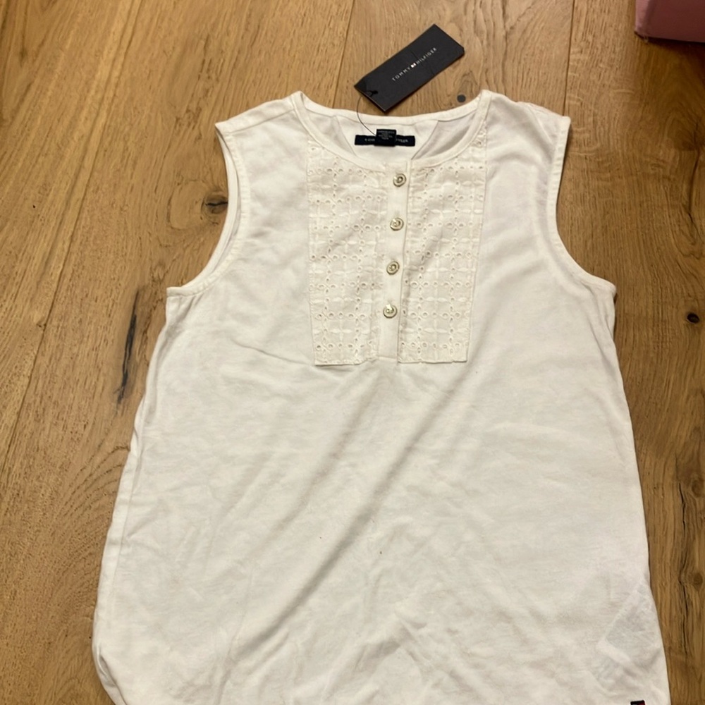 Tommy Hilfiger White Sleeveless Tank Top